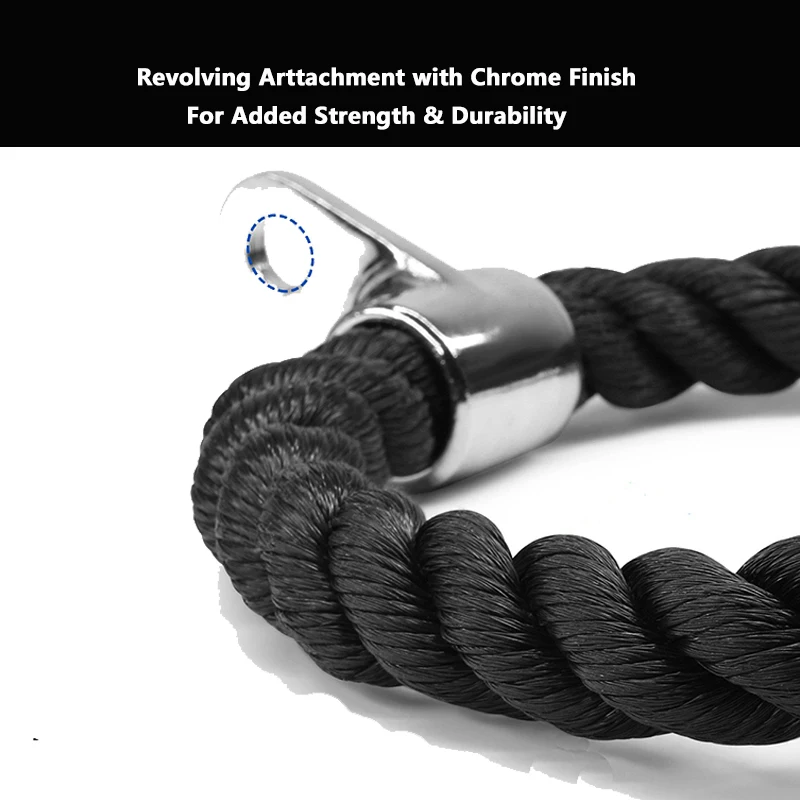 
Factory Wholesale fitness accessories 27 inches Triceps Rope 