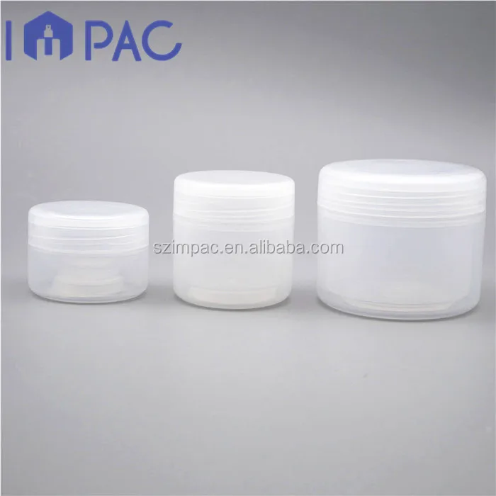 Double wall 4 ounce empty face cream jars clear PP container 120ml
