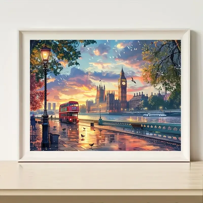 diy round full drill big ben diamond art kits 5d gem art very suitable for home leisure and wall decoration