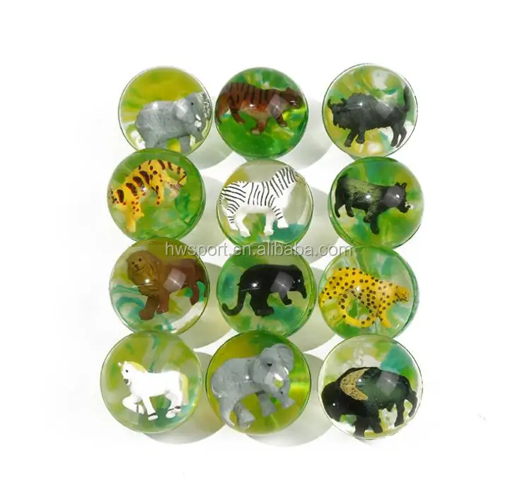 Promotional vending machine toys customized 3D animal rubber high bouncing ball for kids