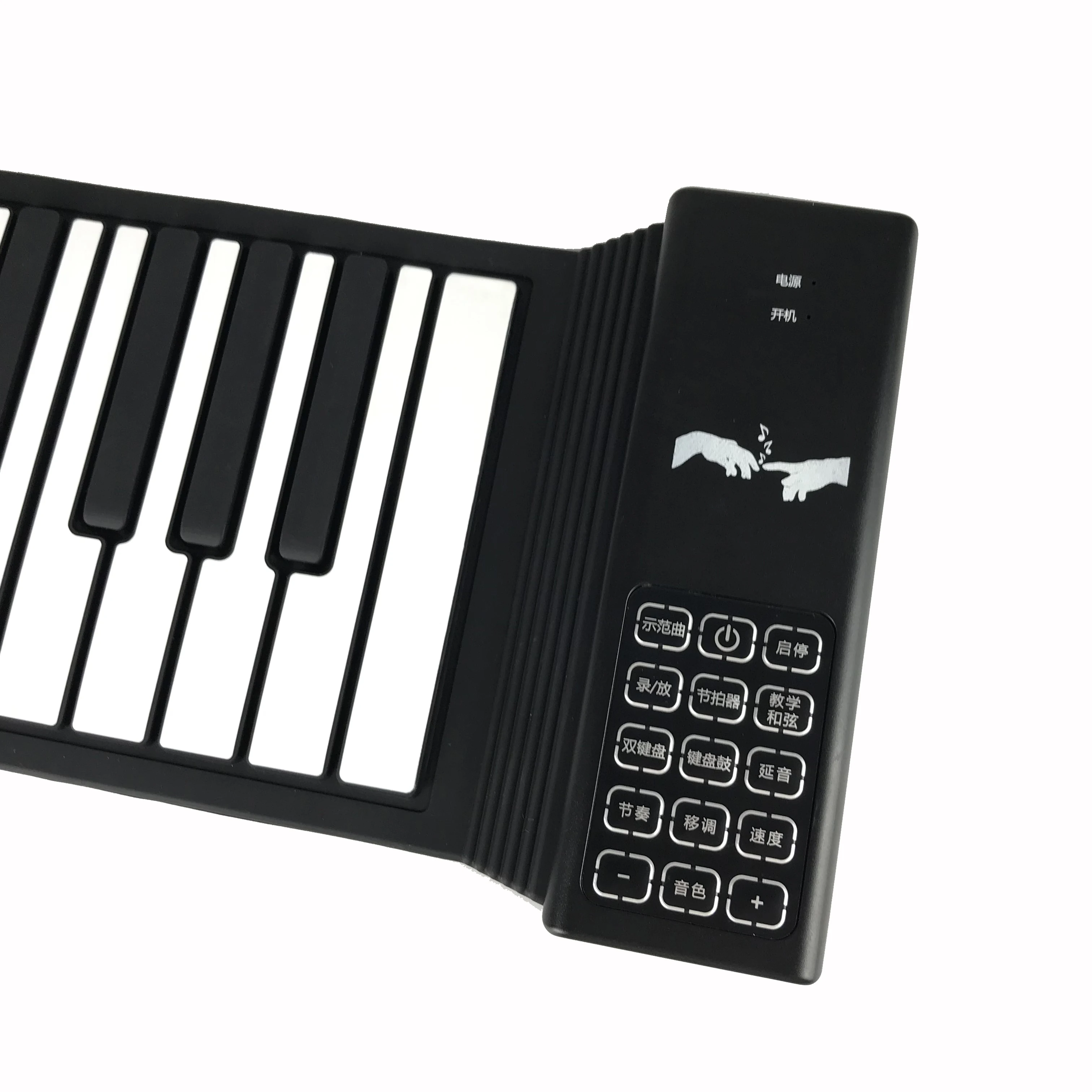 Wholesale Cheap 88-keys USB Hand Roll Piano Portable Folding Electronic With No Speaker