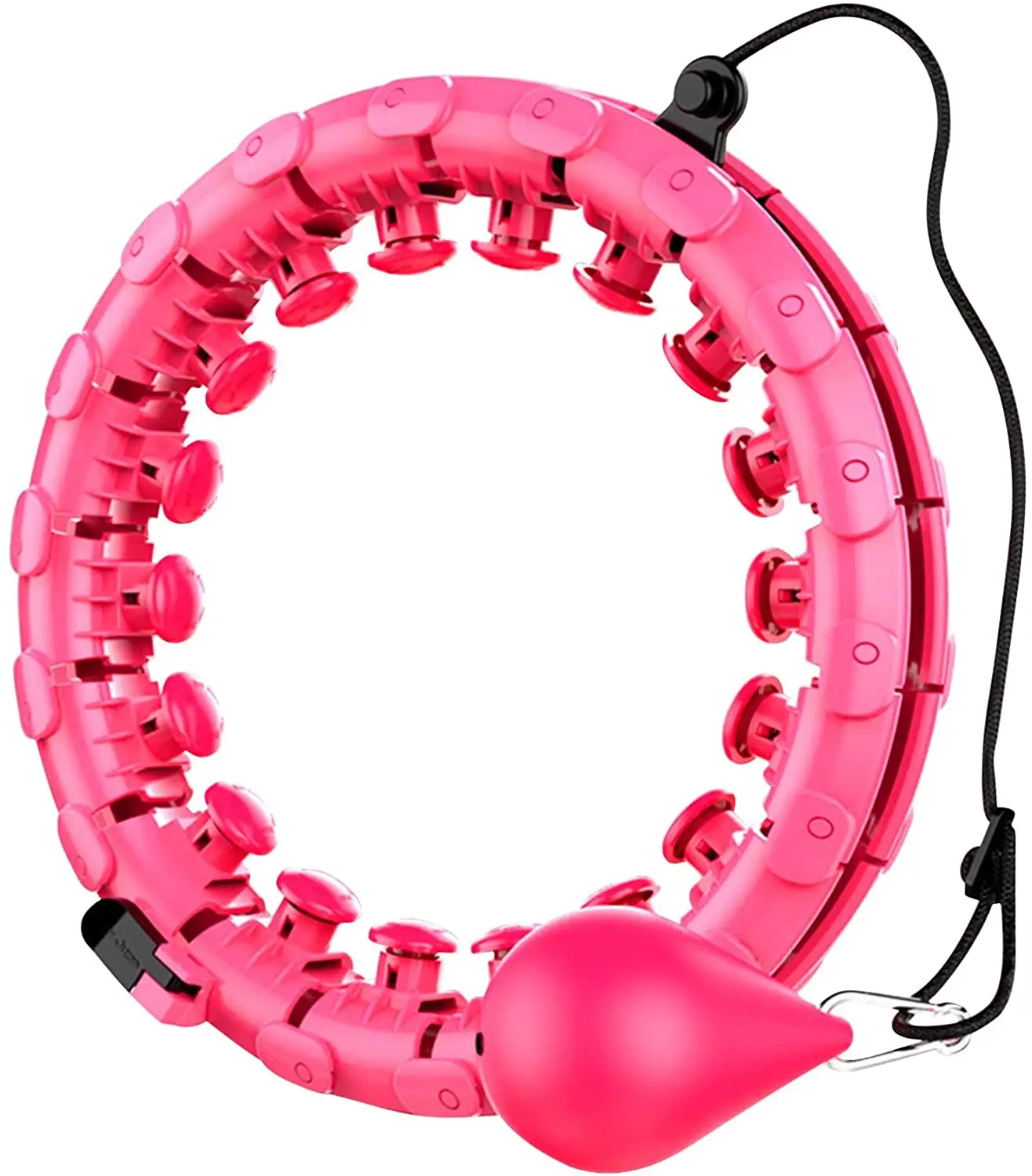 
24 Joints No Fall Hoola Hoop With Soft Gravity Ball Smart Counting Weighted Hula Hoops 