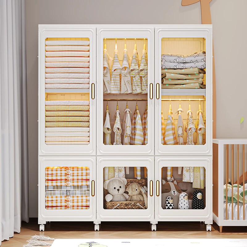 Rmier modern simple portable foldable detachable movable wardrobe storage cabinet modern style stable and reliable
