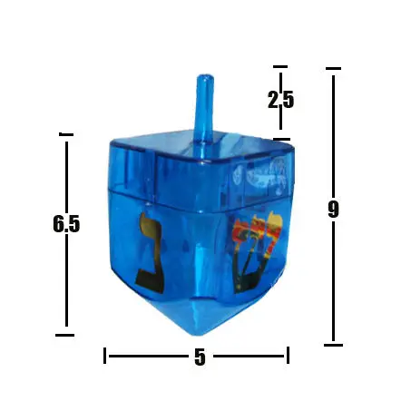 Hanukkah Fillable Dreidel Assorted Colors Can Be Filled with Hanukkah Chocolate Gelt Coins