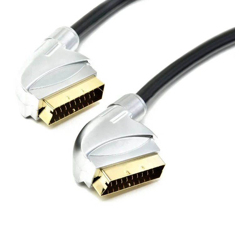 SCART Cable 21-Pin, Multiple Shieldings, Precision Connector, Full HD