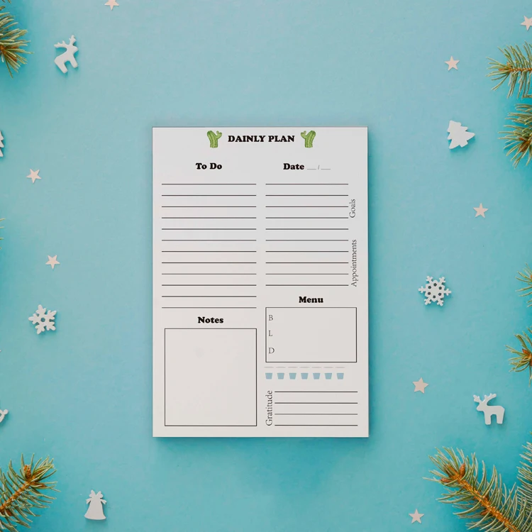 Wholesale Custom A5 Daily Notepad Planner Memo Pad Notes To Do List