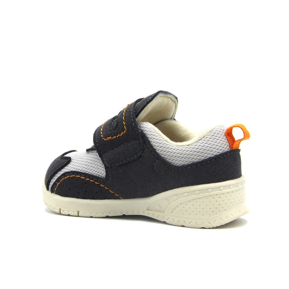 Factory customized high quality soft mesh upper and micro PU leather super stable toddler shoes for baby