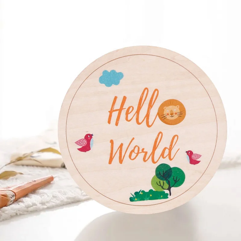 2024 UV printing record baby growing jalon baby milestone card custom milestone cards baby german