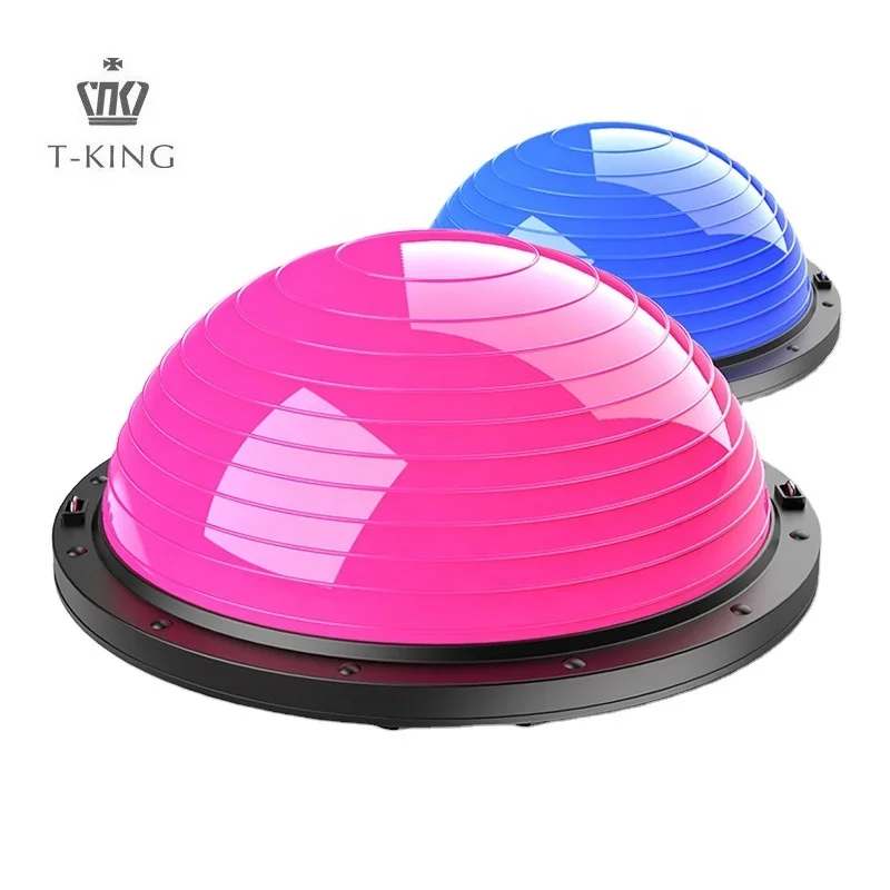 Tking High Quality Customized 58cm Explosion Proof Thickened Fitness Half Pilates Balance Bosuing Yoga Ball Bosus Ball