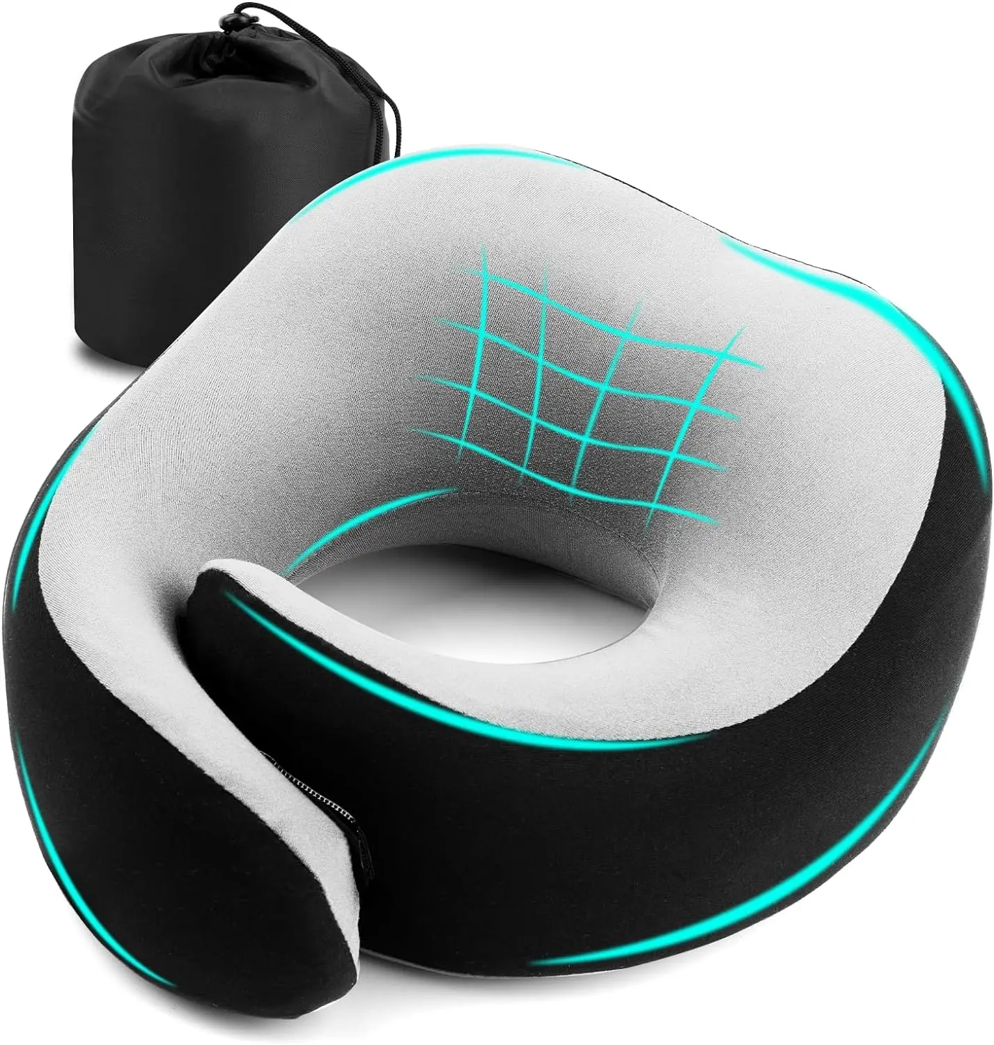 2024 New Hot Design Travel Pillow for Airplane, Neck Pillow for Travel, 360 Degree Snail Memory Foam Travel Neck Pillow