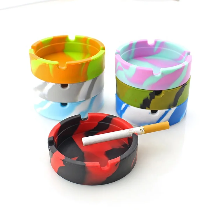 Горячая Распродажа, оптовая продажа, креативная огнестойкая силиконовая пепельница для табака