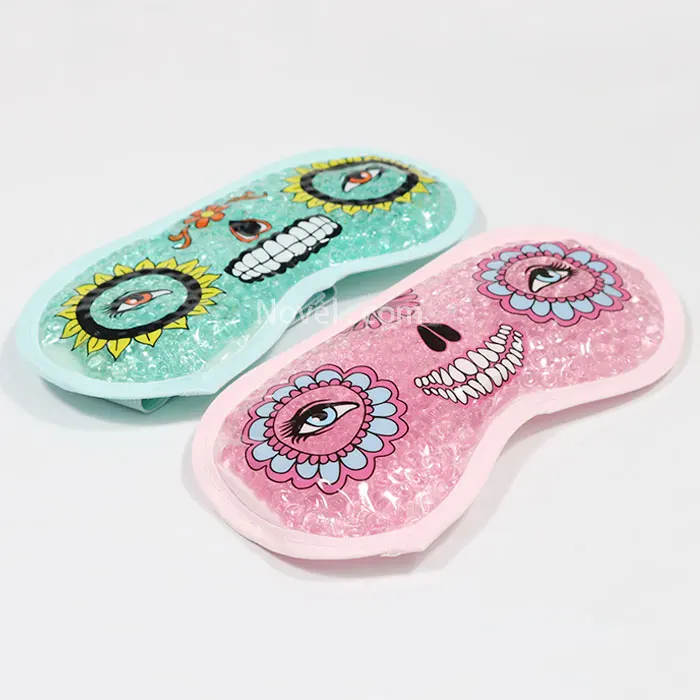 Cute Cartoon Soft Plush Back  Gel Ball Reusable Cold Compress Cooling Ice Pack Sleeping Eye Mask