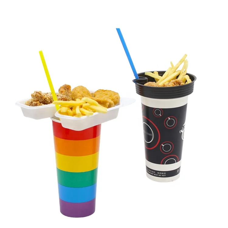  LOKYO beverage share cup top take away food container fruit tray disposable plastic