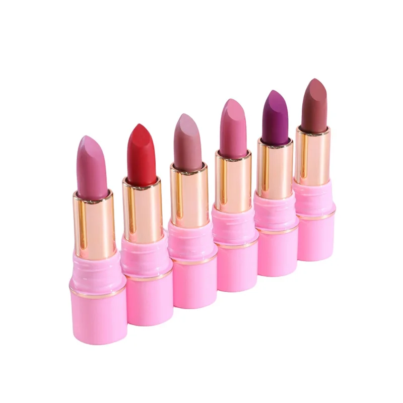 Wholesale 5colors/set 2 style Velvet Matte Waterpoof  Lip-gloss  Red Tint No-transfer lipstick Gift set