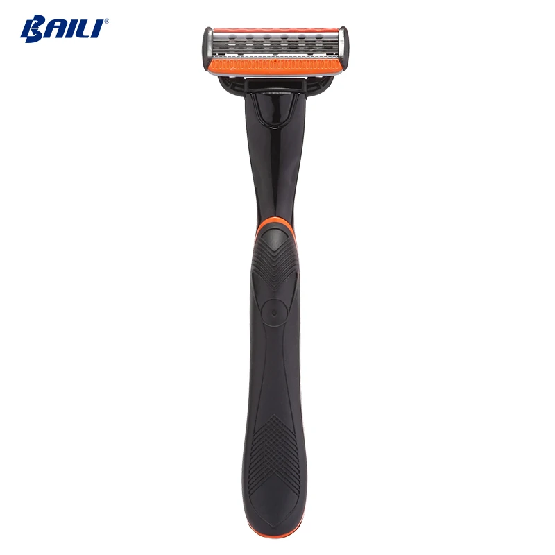 BAILI stainless steel shaver razor refill 5 blades cartridges shaving custom logo razor the razor for men