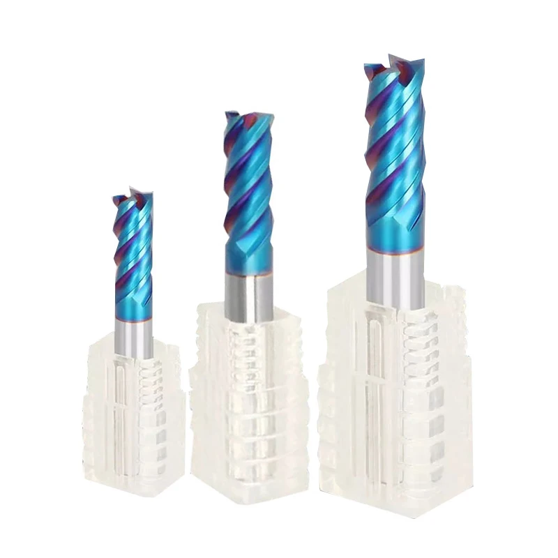 Carbide End Mill HRC65 Tungsten Carbide End Milling Cutter 4Flutes Fresa CNC Milling Tools 12mm