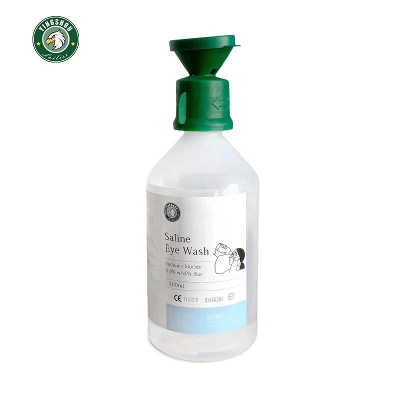Portable Emergency Eyewash Station Comes with two 500ml sodium chloride irrigation solution 0.9%