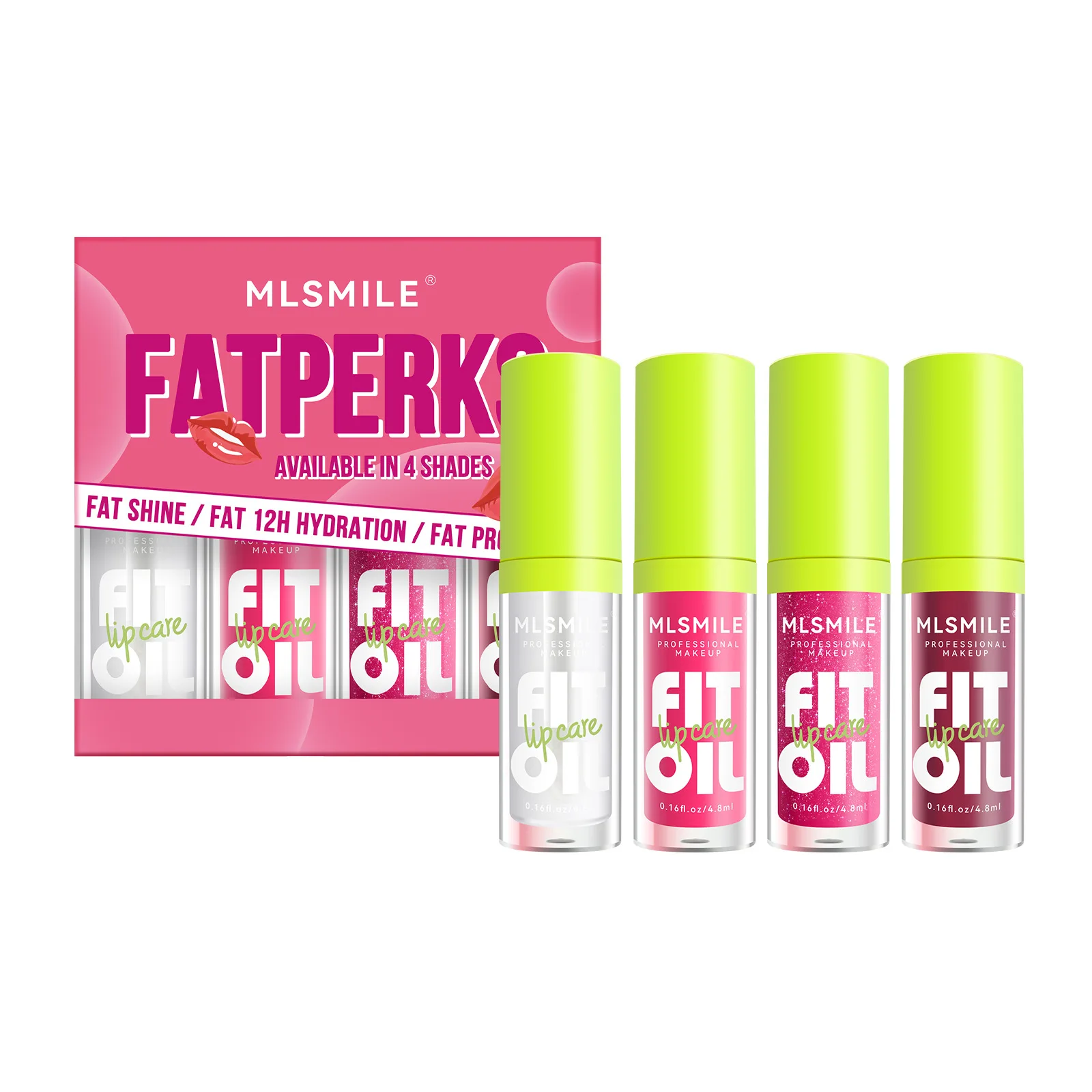 4pcs korean Mirror clear glitter makeup liquid lipstick lipgloss lip plumper gloss glaze tint oil set wholesale bulk make up