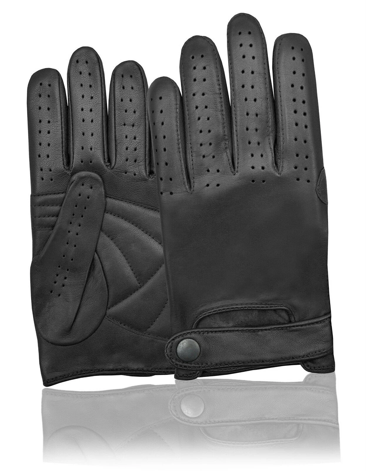  Leather Classic Chauffeur Driving Gloves Dress Fashion Without