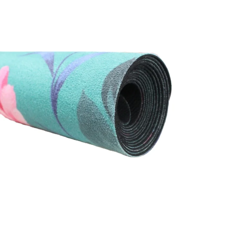 2024 NEW MSR MS209 Factory Custom logo printed travel yoga mat foldable natural rubber suede yoga mat