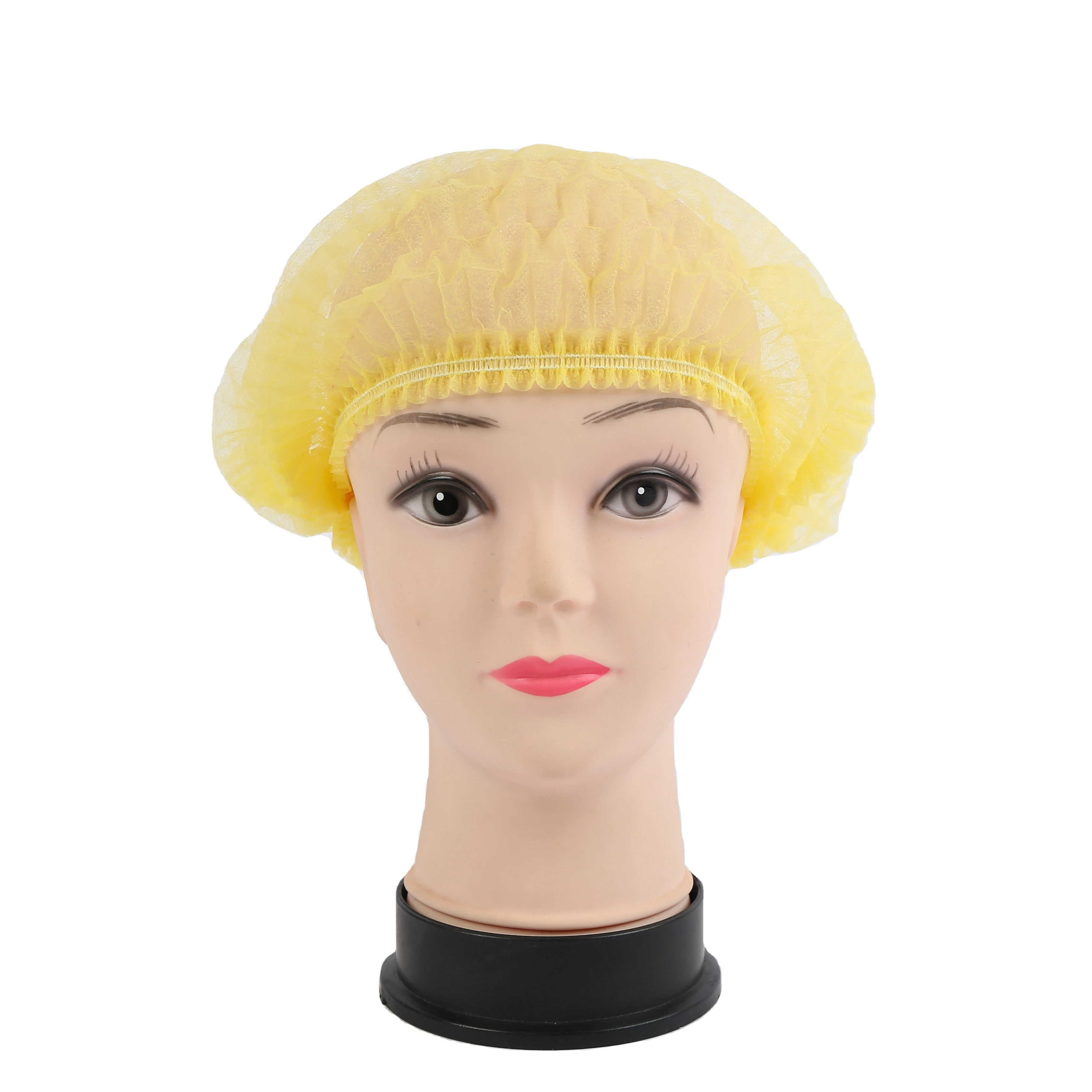 
 Горячая продажа Одноразовые Bouffant шапки, крышка головы для волос Чистая 18 дюймов, хирургический доктор шляпа круглая моб крышка  