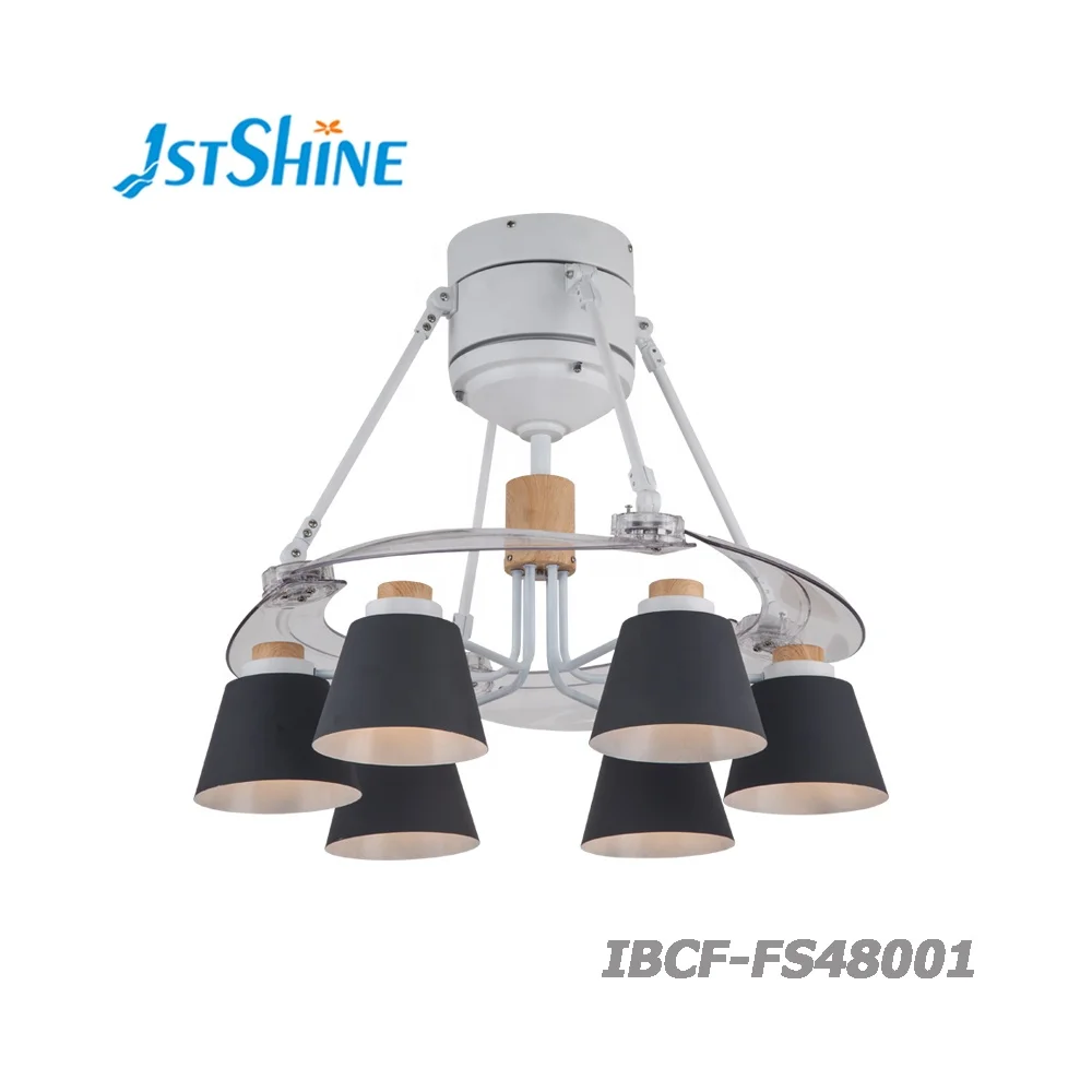 1stshine Новинка 2022 48 дюймов Невидимый лезвие выдвижной люстра потолочный вентилятор с 24