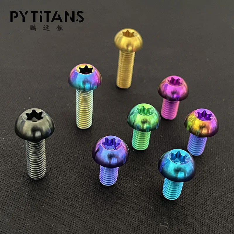 Gr5 Titanium Alloy screws factory Bicycle torx pan head Screw bolts m6 m5 by PYTITANS