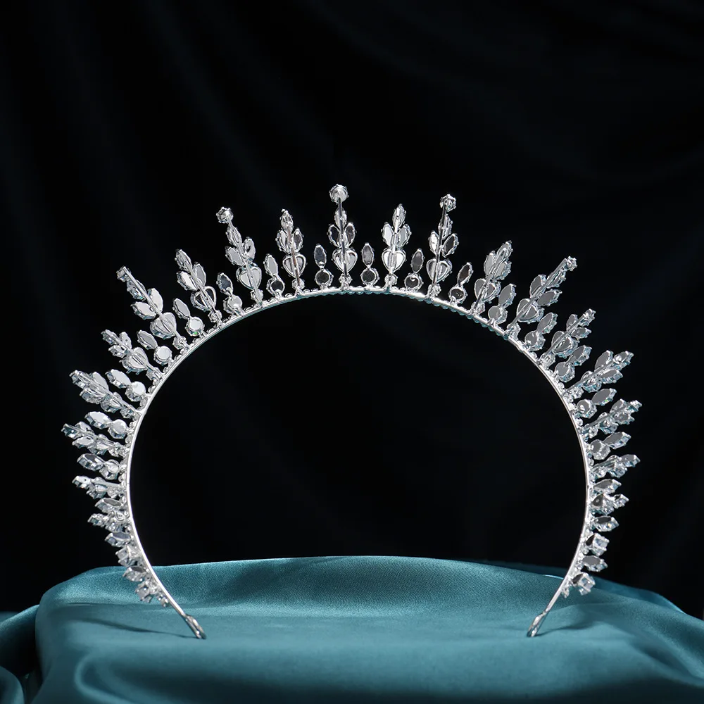 ROMANTIC Luxury Bridal Zirconia Brides Hair Accessories Headband Wedding Crowns And Tiaras