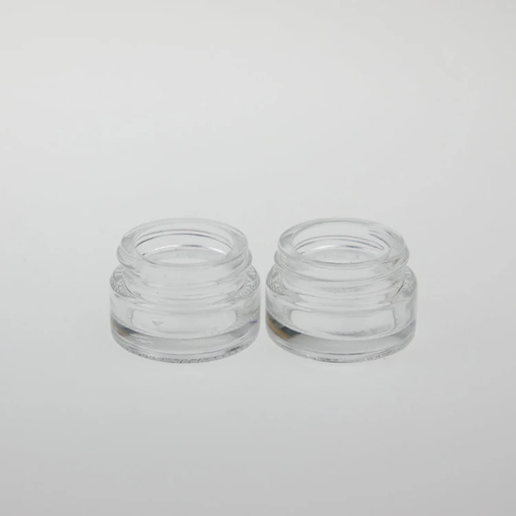 purchasing festival new design Round 10g clear cosmetic glass empty cream jar with metal lid for cosmetic packaging container