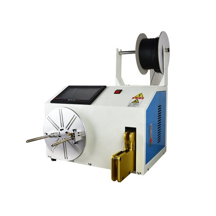 Hot sale semi automatic RJ45 USB cable wire coil winding and binding machine