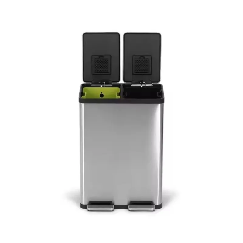 Smart Double Standing Home Kitchen Waste Bins for Garbage Sorting