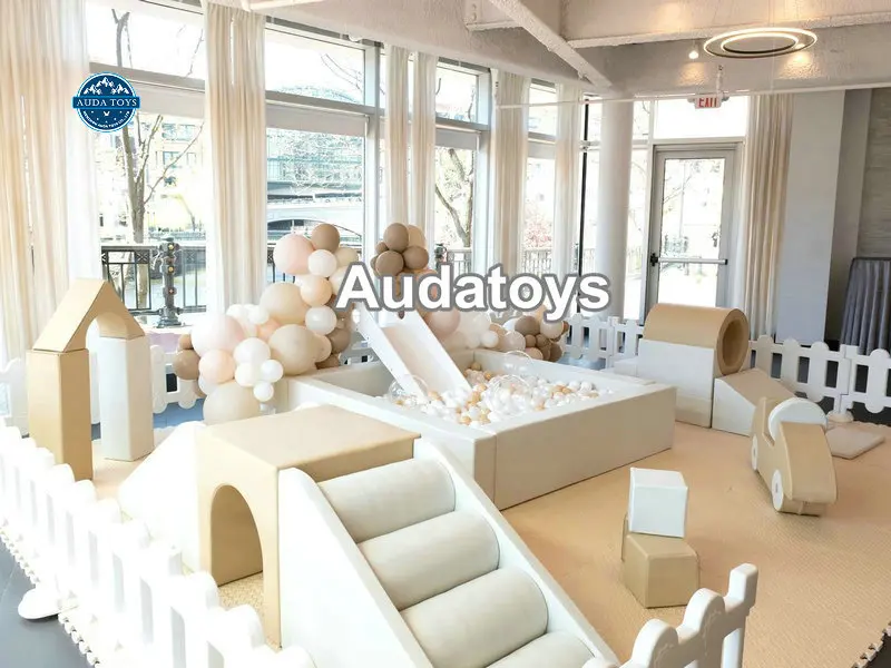 Natural and nude Kids Party Commercial Soft Play Equipment Package Set