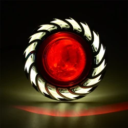 Dual Halo Angel Devil Eye Motorcycle Headlight 12V-85V Moto Projector Lamp Hi/Lo Beam LED Fog Spot Light Motorbike Accessories
