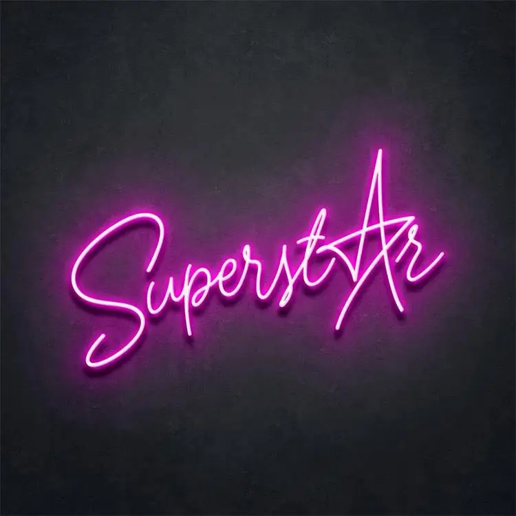 New design indoor store name lighting signboard wall neon letter signage panel