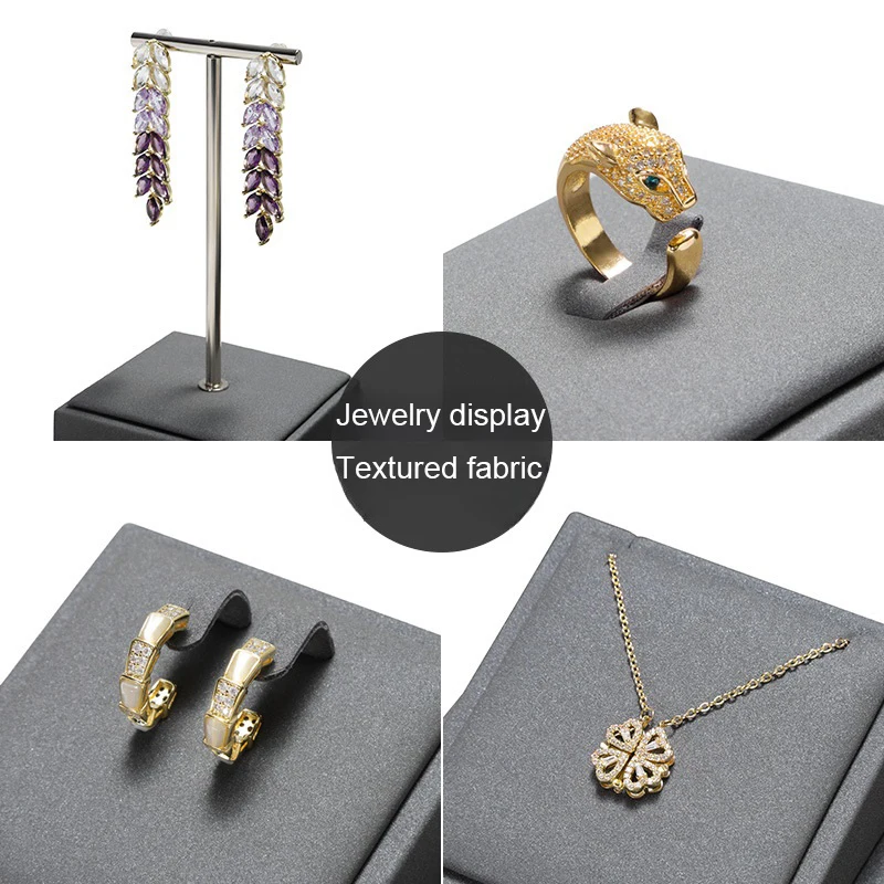 Fashion Durable Metal Jewellery Display Props Custom Luxury Jewelry Display Stand Set For Store