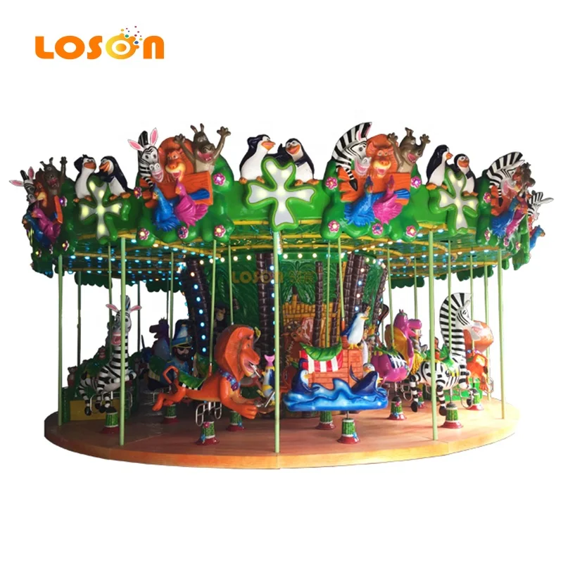 Luxury Kids rotating  Christmas mini amusement park fairground merry go round ride horse carousels for sale