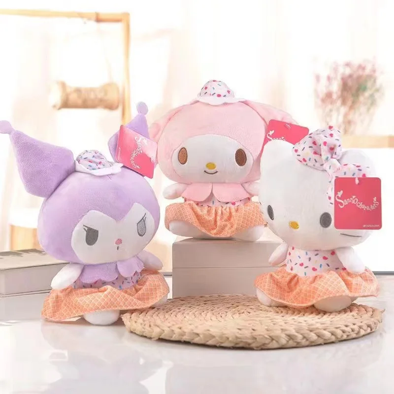 Kitty Doll With Dress Soft Plush Toy Custom Sanrioed Melody Kuromi Sanrioed Products Stuffed Animal Plush Toy