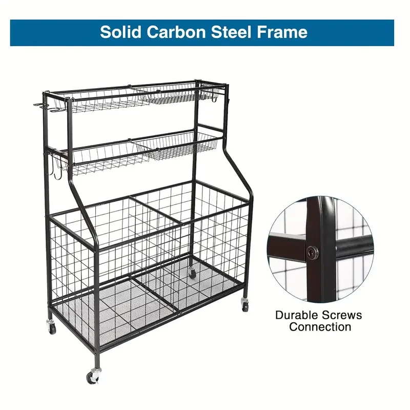 Manufacturer Direct Sales Sports Products Storage Rack Basketball Football Rugby Storage Basket Sports Items Sorting Car