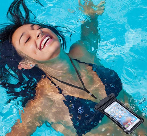 Горячая Распродажа, новинка, плавающая водонепроницаемая сумка, прозрачный водонепроницаемый чехол для мобильного телефона с сенсорным экраном для плавания, чехол для подушки безопасности