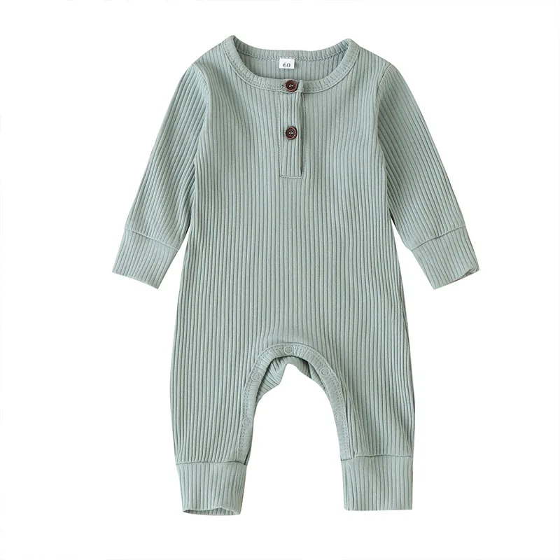 
New baby clothes ribbed romper baby onesie spring and autumn long sleeve wholesale price 