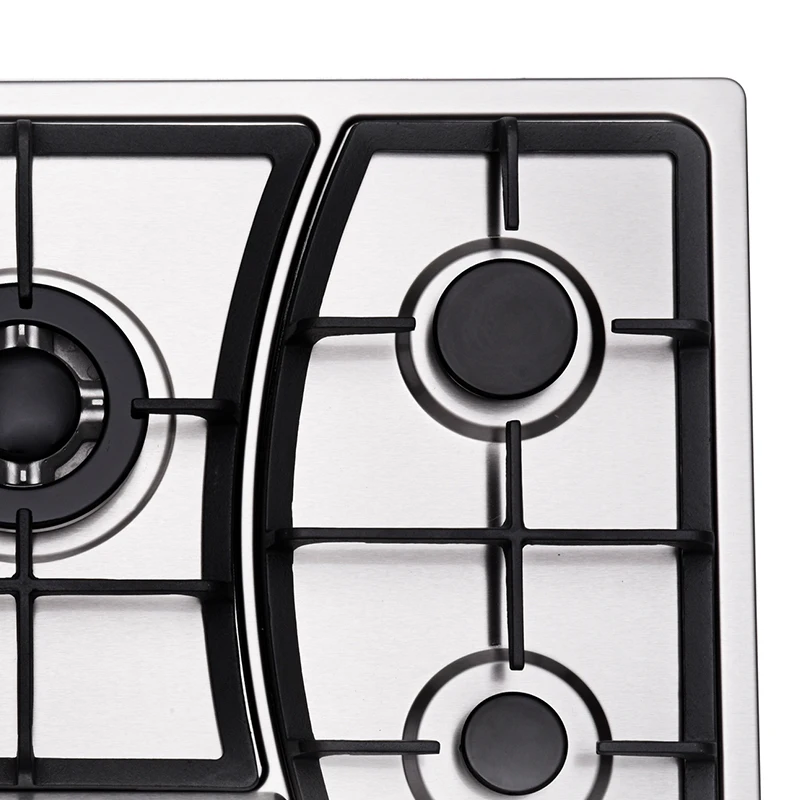 
Modern Kitchen 5 Burners Stainless Steel Panel Built-in Gas Stove Gas Cooktop 