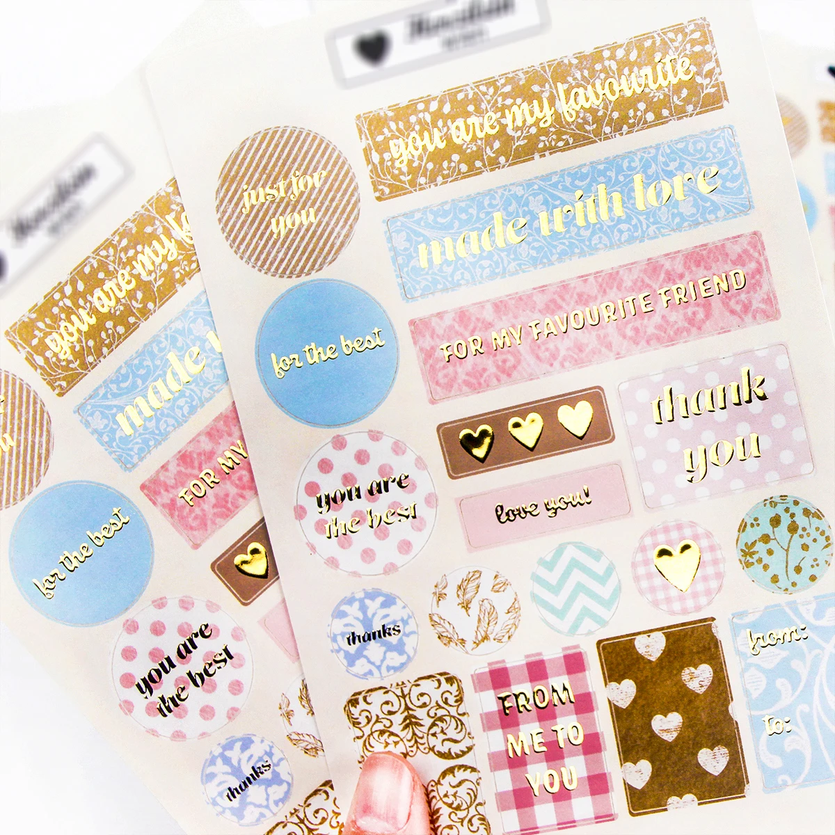 Custom gold foil journal scrapbook 3D varnished embossed stickers, letter kiss cut DIY planner Aesthetic Metallic sticker sheet