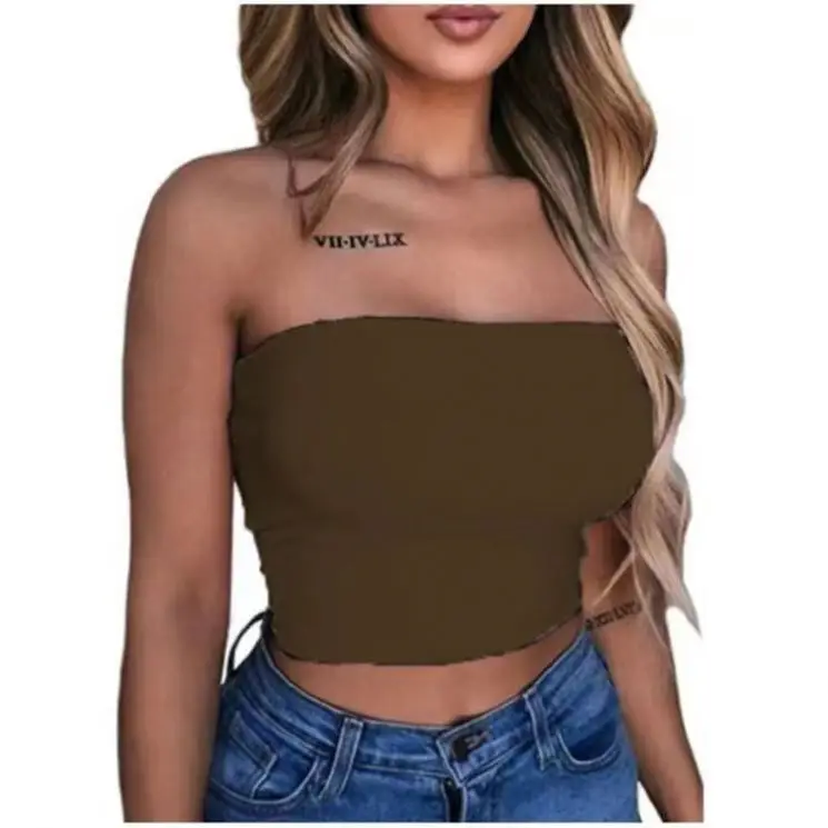 2020 new arrivals summer collection off shoulder women fashion lady boob tube top