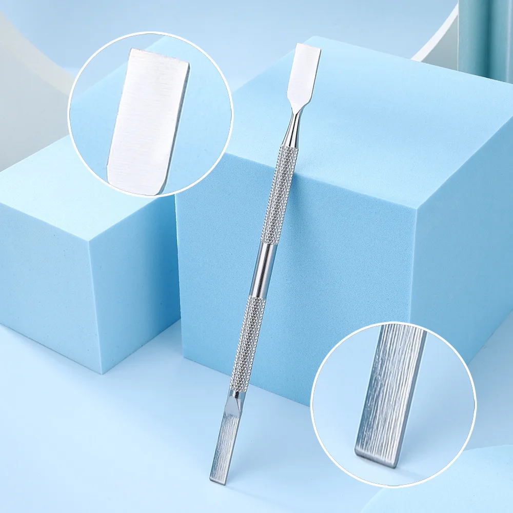New Arrival Stainless Steel Cuticle Pusher Manicure Salon Nail Care Dead Skin Removal Stick