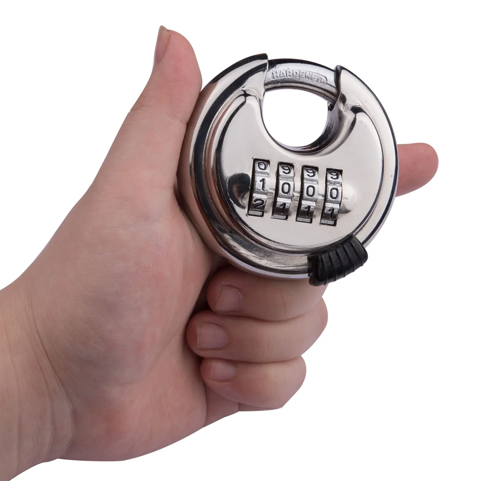 4 цифры комбинации 201 # дисковой замок Heavy Duty Высокая безопасность замки пусковой площадки Анти-кражи нержавеющей стали круглый диск дверные замки 70 мм