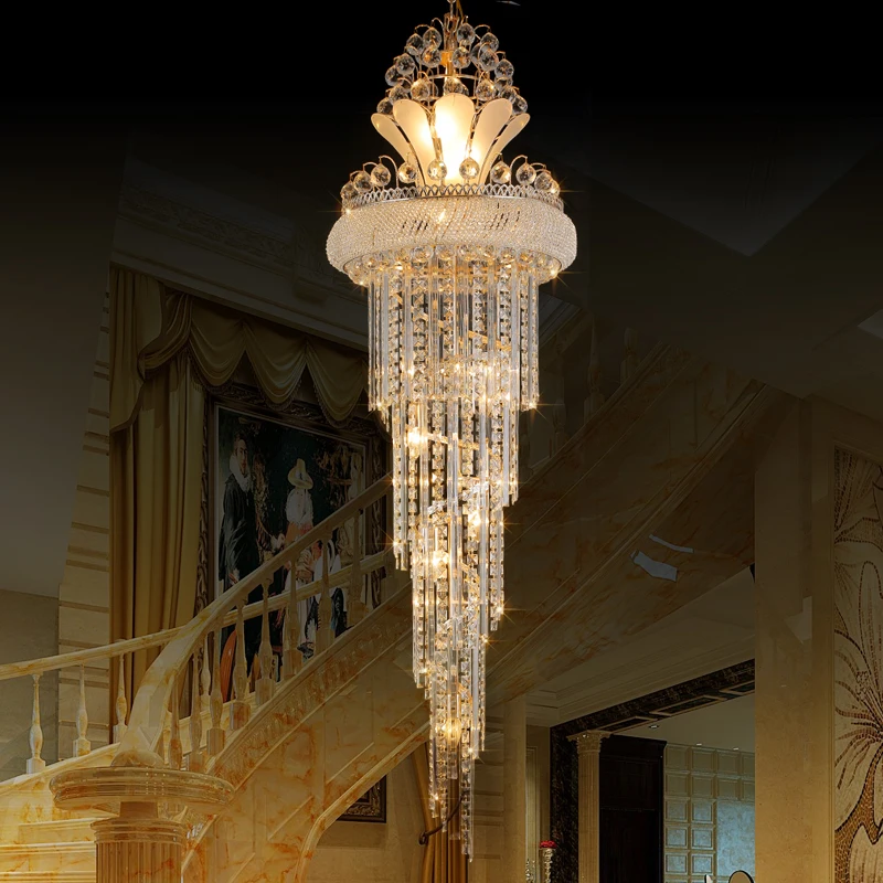 High quality crystal chandeliers ceiling luxury hanging light large chandelier