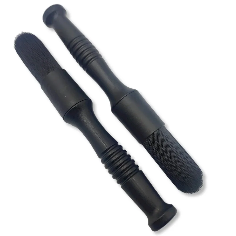 Высококачественная химически стойкая Жесткая Щетина для внешнего детейлинга щетка для автодетейлинга с черным пластиковым захватом