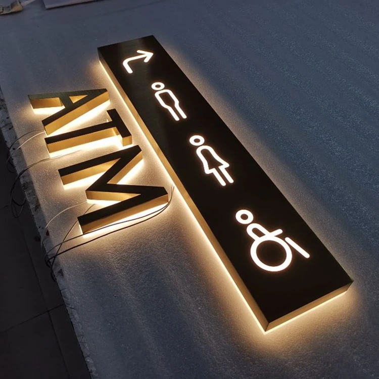 led custom advertising illuminating metal sign Luminous house number outdoor business company office signs