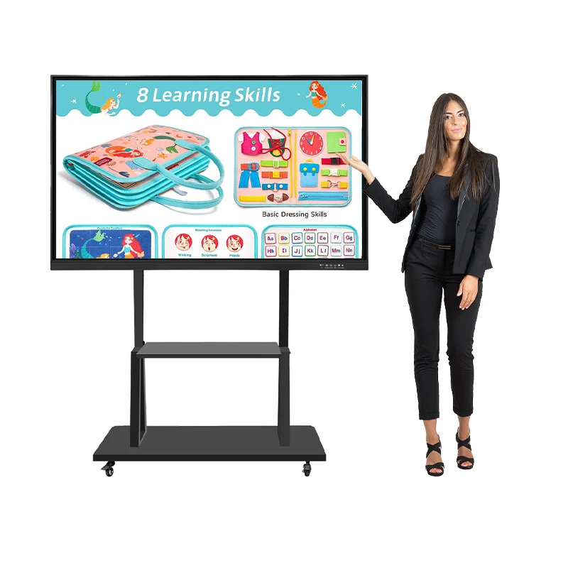Smart white board interactive teaching classroom digital whiteboard for sale 65 75 86 98 inch interactive flat panel display