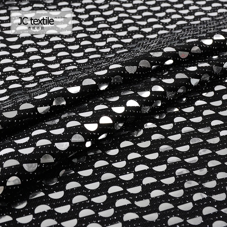 China supplier super soft beautiful customized lurex knit sequin fabric